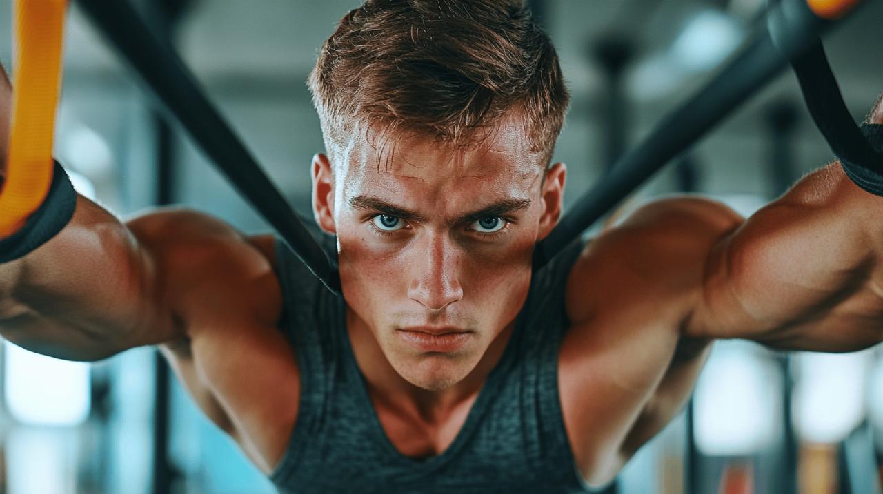 Lire la suite à propos de l’article 4 Exercices avec Elastique focus sur les Triceps : Guide complet pour des bras toniques
